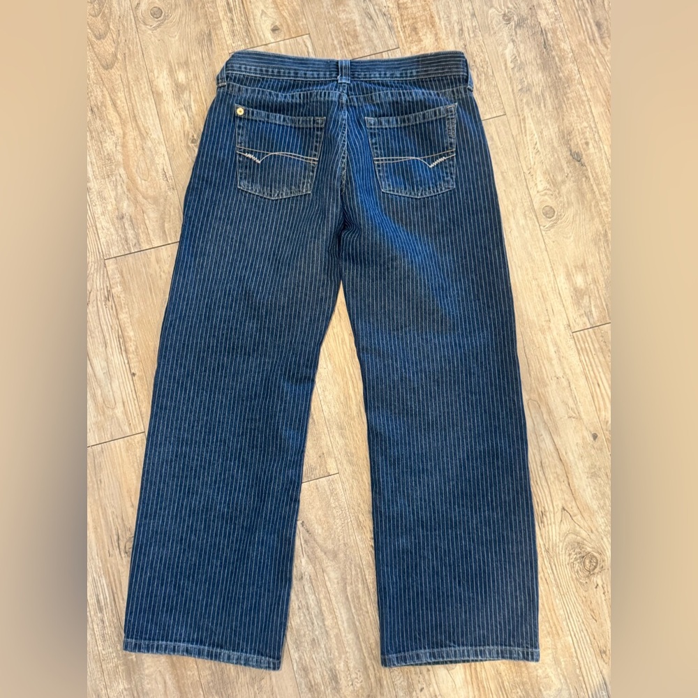 BDG stripped wide leg baggy Dark Blue Denim Jeans 30W x 31 grudge - Picture 4 of 6